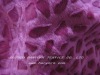 100%POLYESTER PURPLE LEAF EMBOSSED VELBOA FABRIC