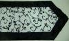 100%Polyester 20"X108" Rectangular Flocking organza banquet table runner