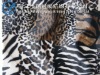 100% Polyester Animal Printed Velboa Fabric