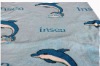 100%Polyester Animals Print Coral Fleece Fabric/Blanket