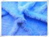 100%Polyester Blue plush fleece knitting fabric for toys