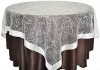 100% Polyester Flocking Organza Practical&Luxurious Table Overlay For Wedding/Party