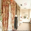 100% Polyester Jacquard Flame Retardant Classic Home Curtains