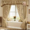 100% Polyester Jacquard Flame Retardant Lace Curtains