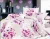 100% Polyester Peach Printed Bedding Sets Bed Sheet Duvert cover 4pcs