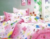 100% Polyester Peach Printed Bedding Sets Bed Sheet Duvert cover 4pcs