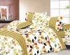 100% Polyester Peach Printed Bedding Sets Bed Sheet Duvert cover 4pcs