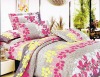 100% Polyester Peach Printed Bedding Sets Bed Sheet Duvert cover 4pcs