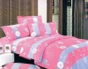 100% Polyester Peach Printed Bedding Sets Bed Sheet Duvert cover 4pcs