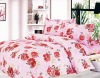 100% Polyester Peach Printed Bedding Sets Bed Sheet Duvert cover 4pcs