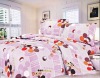 100% Polyester Peach Printed Bedding Sets ed Sheet Duvert cover 4pcs