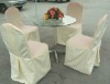 100%Polyester Plain Dyed Mini Matte Hotel Chair Cover