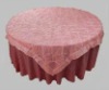 100% Polyester Plain Dyed Pintuck Organza Practical Wedding/Party Table Overlay