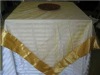 100% Polyester Plain Dyed Satin Edge Organza Practical Wedding/Party Table Overlay