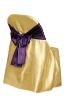 100%Polyester Plain Dyed Satin Folding Chair Cover for wedding