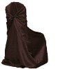 100%Polyester Plain Dyed Satin Self-tie Chair Cover for wedding
