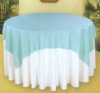 100% Polyester Plain Dyed Twist Satin Practical&Luxurious Table Overlay For Wedding/Party