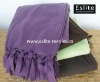 100% Polyester Polar Fleece Blanket with fringe