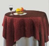 100% Polyester Regular Embossing Twist Satin Practical&Luxurious Table Overlay For Wedding/Party