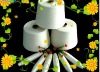 100% Polyester Spun Yarn , Raw White , Carded, Recycled Quality 20s/1 27s/1