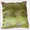 100%Polyester Traditional&Elegant cord&sequin flower embroidery taffeta cushion for department