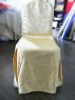 100%Polyester Traditional Flocking Taffeta Banquet Chair Cover