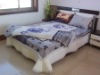 100% Polyester flower printed blanket comforter set