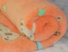 100% Polyester printed coral fleece fabric blanket