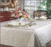 100% Polyester spun stain fabric Jacquard Tablecloth