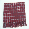 100% acrylic comfortable  throw with check pattern