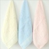 100% bamboo solid children towel with jacquard