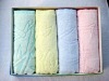 100% bambool fiber plain color face towel