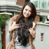 100% best selling wholesale fur rabbit scarf