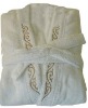 100% cheap cotton bathrobe with embroidery