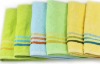 100% colorful solid cotton bath towel with border
