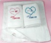 100% cooton solid face towel with embroidery