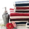 100% cotton 140X70cm softness and comfortable yarn dyed stripe velour beach towel