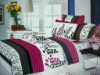 100%cotton 4pcs printed bedding set