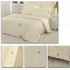 100% cotton 7pcs beige hotel bedding set