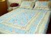 100% cotton Grid pattern quilted 4 pcs authentic bedding sets