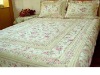 100% cotton Grid pattern quilted 4 pcs authentic bedding sets