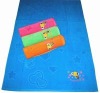 100% cotton Jacquard beach towel with applique