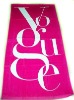 100% cotton Jacquard logo beach towel