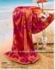 100% cotton Jacquard velour beach towel with border