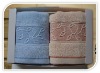 100% cotton Package sweet couple gift towel of satin logo