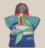 100% cotton Printing children beach poncho clothes