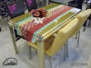 100% cotton White edge stripe table runner