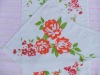 100% cotton White tea towel with red flowers