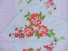 100% cotton White tea towel with red flowers
