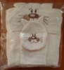 100% cotton animal hood baby towel with hood